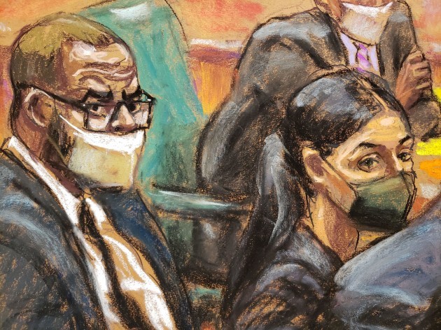 r-kelly-sits-with-his-lawyer-nicole-blank-becker-during-kellys-sex-abuse-trial-at-brooklyns-federal-district-court-in-a-courtroom-sketch-in-new-york-u-s-september-17-2021-reutersjane-rosenber