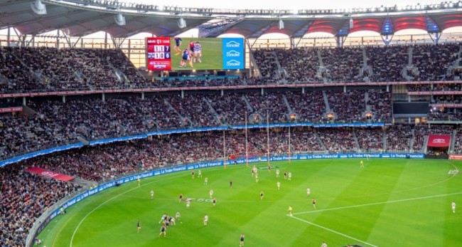 2021-afl-preliminary-final-aussie-rules-football-game-between-melbourne-and-geelong-football-clubs-at-optus-stadium-perth-western-australia