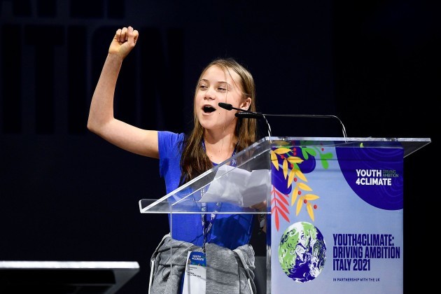 milan-italy-28-september-2021-greta-thunberg-gestures-during-opening-plenary-session-of-the-youth4climate-pre-cop26-event-credit-nicolo-campoalamy-live-news
