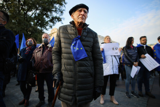 rally-in-support-of-polands-membership-in-eu-in-cracow-poland-10-oct-2021