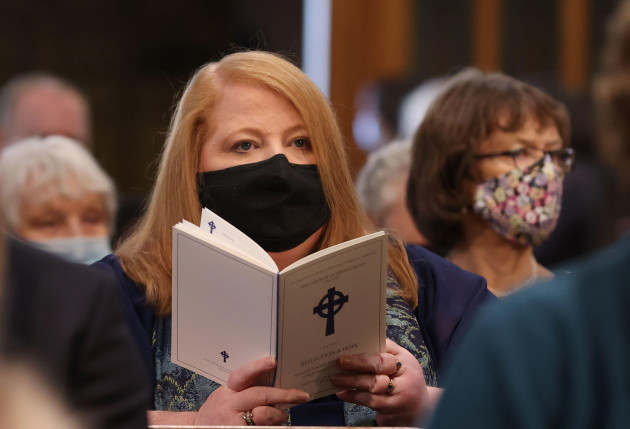 Alliance leader Naomi's party long attends a service to celebrate the centenary of Northern Ireland at Patrick's Street Cathedral in Armagh Photo Date - Thursday, October 21 - 2021