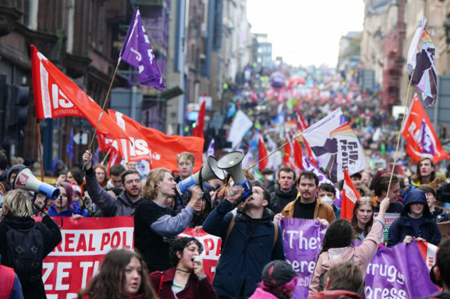 protesters-take-part-in-a-rally-organised-by-the-cop26-coalition-in-glasgow-demanding-global-climate-justice-picture-date-saturday-november-6-2021