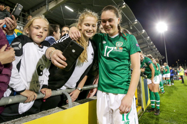 jess-gargan-celebrates-with-a-fan-after-the-game