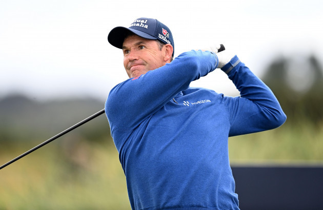 padraig-harrington-on-the-18th-tee-during-day-one-of-the-alfred-dunhill-links-championship-at-carnoustie-picture-date-thursday-september-30-2021