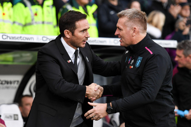 frank-lampard-manager-of-derby-county-shakes-hands-with-dean-smith-manager-of-aston-villa-during-the-sky-bet-championship-match-at-pride-park-stadium-derby-picture-date-10th-november-2018-picture-c