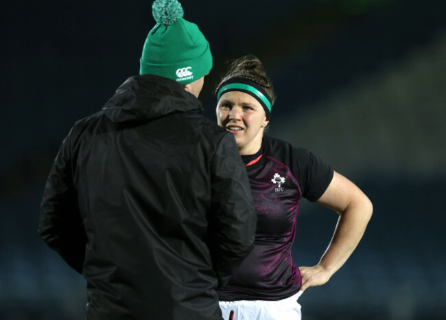 adam-griggs-speaks-with-ciara-griffin-before-the-game