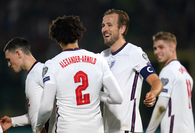 englands-harry-kane-centre-right-celebrates-scoring-their-sides-sixth-goal-of-the-game-during-the-fifa-world-cup-qualifying-match-at-the-san-marino-stadium-serravalle-picture-date-monday-novemb