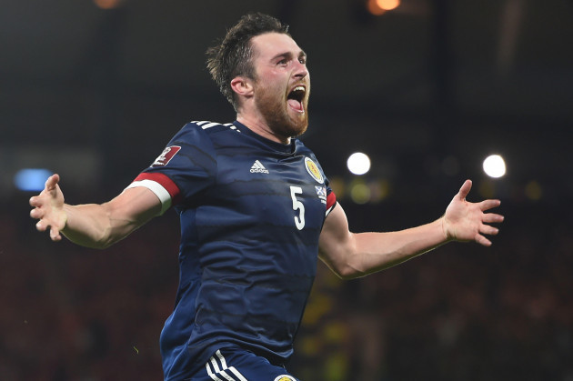 glasgow-scotland-15th-november-2021-john-souttar-of-scotland-scores-the-1st-goal-during-the-fifa-world-cup-qualifiers-match-at-hampden-park-glasgow-picture-credit-should-read-neil-hanna-sport