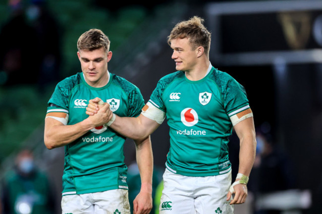 garry-ringrose-celebrates-after-the-game-with-josh-van-der-flier