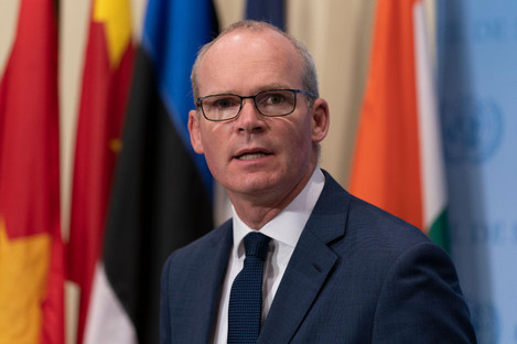 new-york-usa-22nd-sep-2021-minister-for-foreign-affairs-and-defence-of-ireland-simon-coveney-briefing-on-security-council-interactive-dialogue-with-the-league-of-arab-states-at-un-headquarters-in