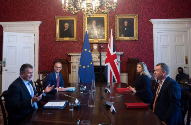 brexit-minister-lord-frost-flanked-by-paymaster-general-penny-mordaunt-sitting-opposite-european-commission-vice-president-maros-sefcovic-who-is-flanked-by-principal-adviser-service-for-the-eu-uk