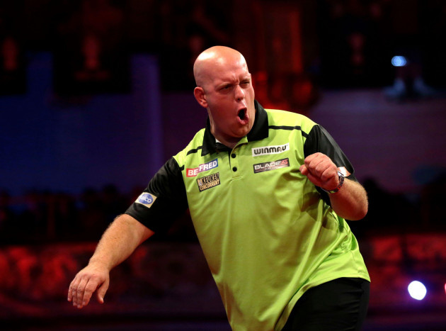 24th-july-2021-empress-ballroom-winter-gardens-blackpool-lancashire-england-2021-pdc-betfred-world-matchplay-darts-day-eight-michael-van-gerwen-ned-reacts-after-he-takes-an-early-lead-in-his-s