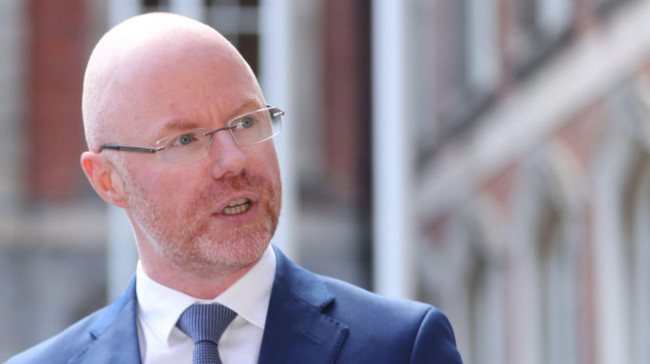 irish-health-minister-stephen-donnelly-speaking-to-the-media-about-the-healthy-ireland-strategic-action-plan-after-todays-cabinet-meeting-at-dublin-castle-picture-date-tuesday-may-11-2021