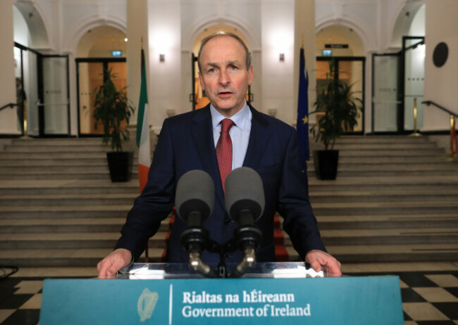 NO FEE TAOISEACH ADDRESS THE NATION JB9