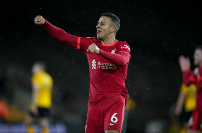 wolverhampton-uk-04th-dec-2021-thiago-alcantara-of-liverpool-at-full-time-during-the-premier-league-match-between-wolverhampton-wanderers-and-liverpool-at-molineux-wolverhampton-england-on-4-dec