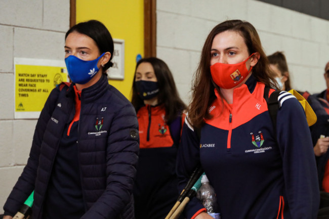 aisling-thompson-and-hannah-looney-arrive-in-croke-park