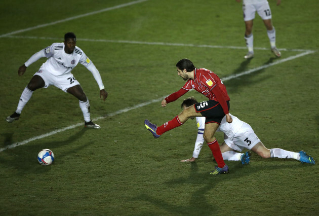 lincoln-citys-zak-elbouzedi-scores-his-sides-first-goal-of-the-game-during-the-papa-johns-trophy-third-round-match-at-lner-stadium-lincoln