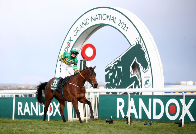 minella-times-ridden-by-rachael-blackmore-wins-the-randox-grand-national-handicap-chase-during-grand-national-day-of-the-2021-randox-health-grand-national-festival-at-aintree-racecourse-liverpool-pi
