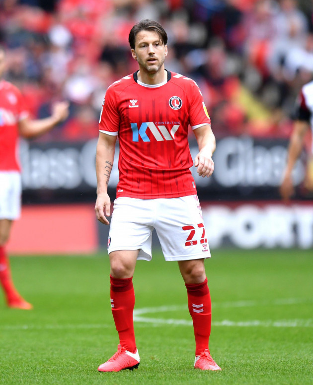 charlton-athletics-harry-arter-during-the-sky-bet-league-one-match-at-the-valley-london-picture-date-saturday-september-25-2021