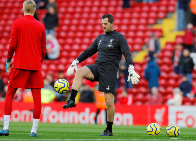 soccer-football-premier-league-liverpool-v-tottenham-hotspur-anfield-liverpool-britain-october-27-2019-liverpool-goalkeeping-coach-john-achterberg-before-the-match-reutersphil-noble-edit