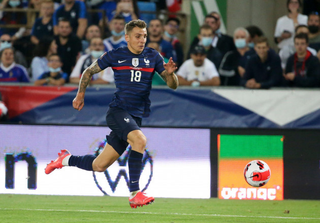 lucas-digne-of-france-during-the-fifa-world-cup-qatar-2022-qualifiers-group-d-football-match-between-france-and-bosnia-and-herzegovina-on-september-1-2021-at-stade-de-la-meinau-in-strasbourg-franc