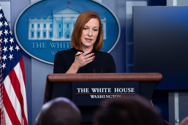 Washington, United States-December 22-2021-White House-press-secretary-Jean Basaki-s'adressant-aux-journalistes-lors-d'un briefing-à-la-maison-blanche-brief-journalist-credit-room-sopa-images-limitedalamy- li