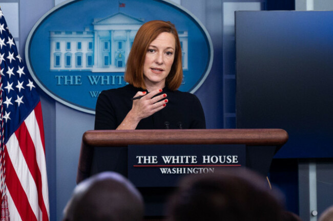 washington-united-states-22nd-dec-2021-white-house-press-secretary-jen-psaki-speaking-to-reporters-at-a-press-briefing-in-the-white-house-press-briefing-room-credit-sopa-images-limitedalamy-li