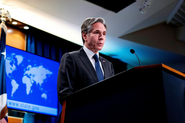 Le secrétaire d'État américain Anthony Blinken s'exprime dans la salle de briefing du département d'État à Washington - États-Unis - 7 janvier 2022 - Andrew - Harnicpool - via - Reuters
