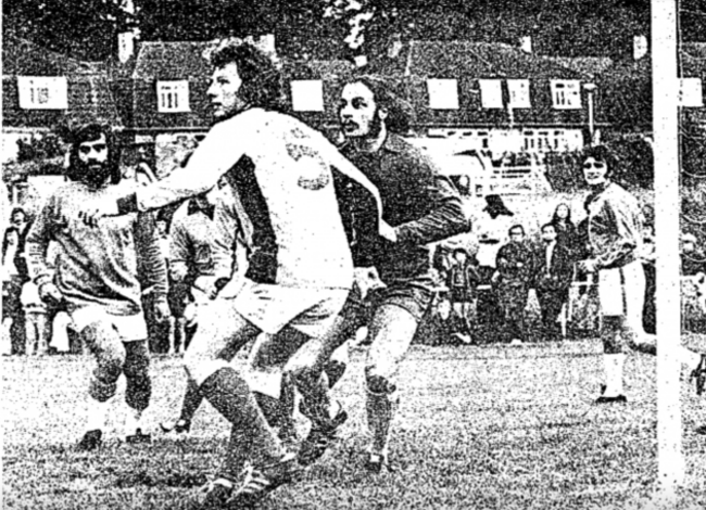 George Best, Dunstable Town, friendly v Cork Celtic, August 1974