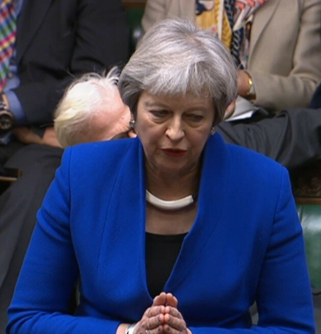 former-prime-minister-theresa-may-responds-to-a-statement-by-prime-minister-boris-johnson-to-mps-in-the-house-of-commons-on-the-sue-gray- report-picture-date-monday-january-31-2022