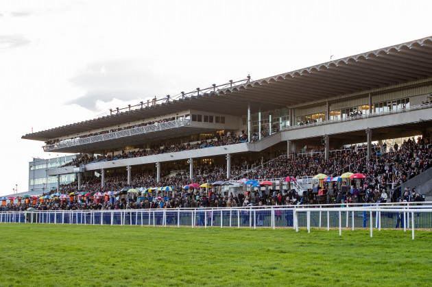 a-general-view-of-the-stand-at-leopardstown-racecourse