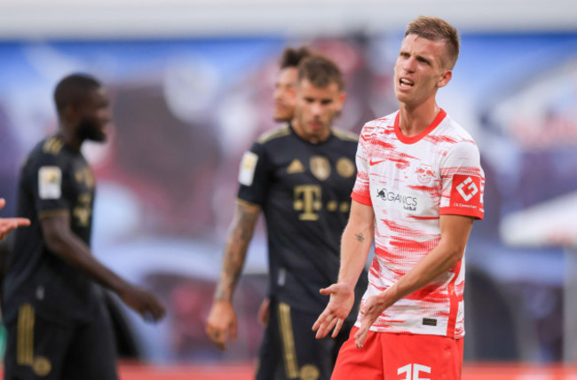 leipzig-germany-12th-sep-2021-football-bundesliga-rb-leipzig-fc-bayern-munich-matchday-4-at-red-bull-arena-leipzigs-player-dani-olmo-gestures-credit-jan-woitasdpa-zentralbilddpa-impo