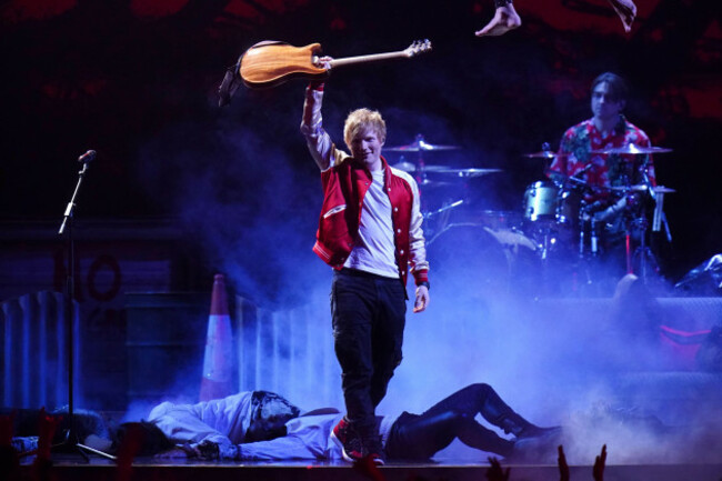 ed-sheeran-performs-during-the-brit-awards-2022-at-the-o2-arena-london-picture-date-tuesday-february-8-2022