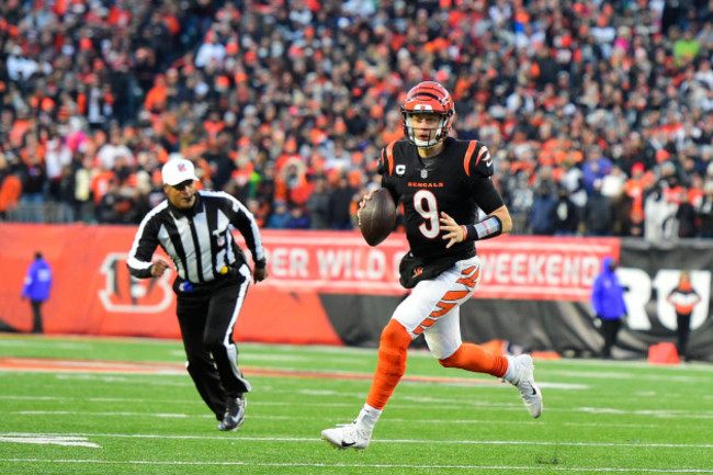 saturday-january-15-2022-cincinnati-bengals-quarterback-joe-burrow-9-scrambles-during-the-nfl-afc-wildcard-playoff-game-between-the-las-vegas-raiders-and-the-cincinnati-bengals-at-paul-brown-stadi