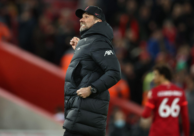 liverpool-england-23rd-february-2022-jurgen-klopp-manager-of-liverpool-celebrates-after-the-premier-league-match-at-anfield-liverpool-picture-credit-should-read-darren-staples-sportimage
