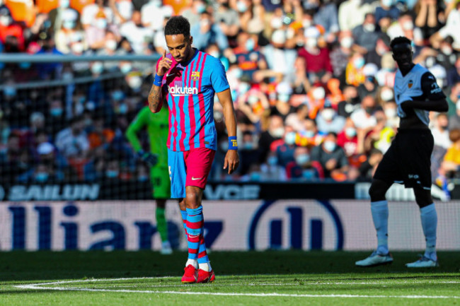 valencia-spain-february-20-2022-pierre-emerick-aubameyang-of-fc-barcelona-celebrates-a-goal-during-the-spanish-championship-la-liga-football-match-between-valencia-cf-and-fc-barcelona-on-february