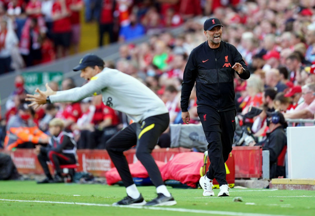 file-photo-dated-28-08-2021-of-chelsea-manager-thomas-tuchel-left-and-liverpool-manager-jurgen-klopp-sundays-carabao-cup-final-will-be-billed-as-jurgen-klopp-versus-thomas-tuchel-the-guy-who-foll