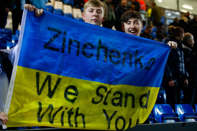 1st-march-2022-weston-homes-stadium-peterborough-cambridgeshire-england-fa-cup-football-peterborough-versus-manchester-city-manchester-city-supporters-hold-up-a-banner-in-support-of-ukraine-an