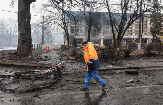 kyiv-ukraine-mar-02-2022-war-of-russia-against-ukraine-view-of-a-civilian-sports-club-gym-and-sporting-goods-store-damaged-following-a-russian-rocket-attack-the-city-of-kyiv-ukraine