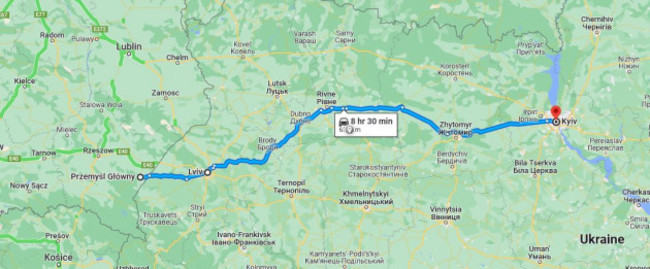 Kyiv to Poland