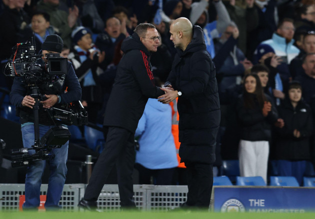 manchester-uk-6th-mar-2022-ralf-rangnick-manager-of-manchester-united-shakes-hands-with-josep-guardiola-manager-of-manchester-city-during-the-premier-league-match-at-the-etihad-stadium-manchester