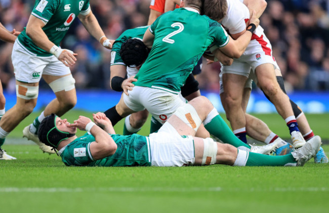 james-ryan-on-the-ground-after-a-hit-by-charlie-ewels-which-resulted-in-him-being-sent-off