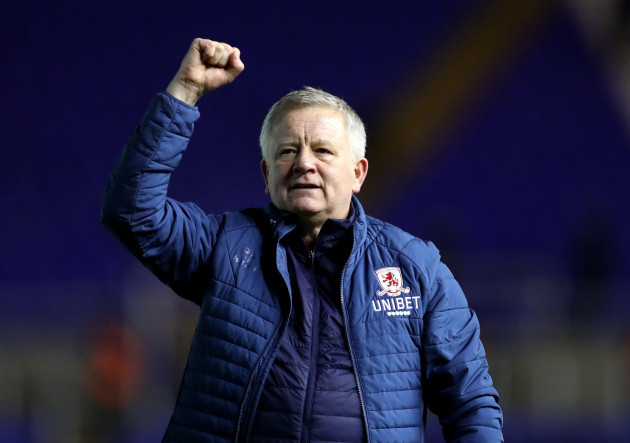 middlesbrough-manager-chris-wilder-gestures-to-the-fans-after-the-sky-bet-championship-match-at-st-andrews-birmingham-picture-date-tuesday-march-15-2022