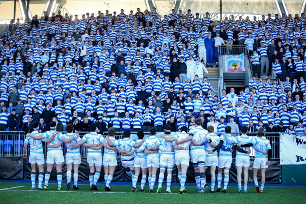 blackrock-players-sing-to-their-supporters-before-the-game