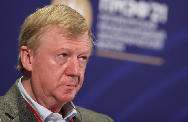 anatoly-chubais-special-representative-of-russian-president-for-relations-with-international-organizations-to-achieve-sustainable-development-goals-attends-a-session-of-the-st-petersburg-internatio