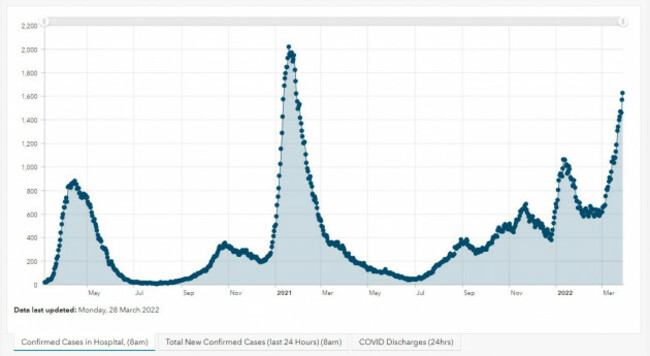 Hospital cases 28 March