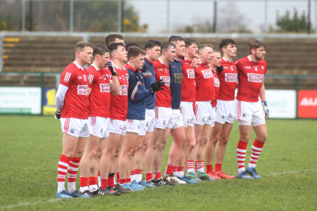the-cork-team-stand-for-a-minutes-silence-before-the-game