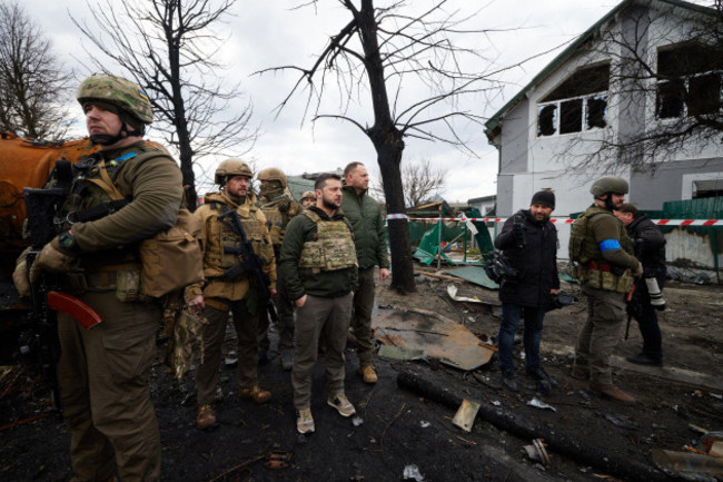 president-of-ukraine-volodymyr-zelenskyy-visited-the-city-of-bucha-in-the-kyiv-region-where-mass-killings-of-civilians-took-place-during-the-occupation-by-russian-troops-zelenskyy-visited-the-humani