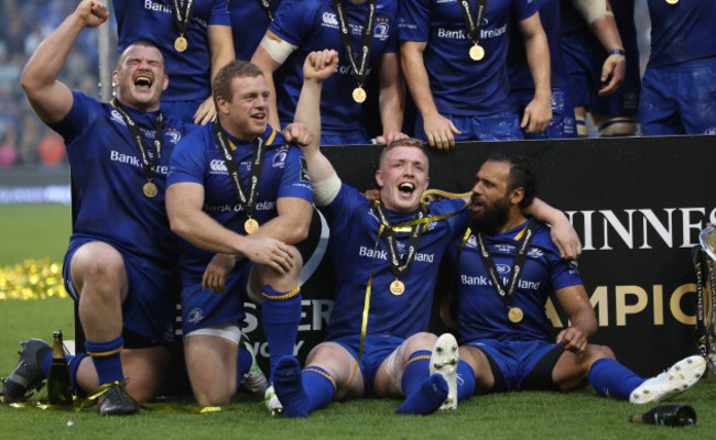 jack-mcgrath-sean-cronin-dan-leavy-and-isa-nacewa-celebrate-after-the-game