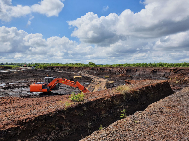 Photo of peat extraction taken during an EPA site inspection in June 2021